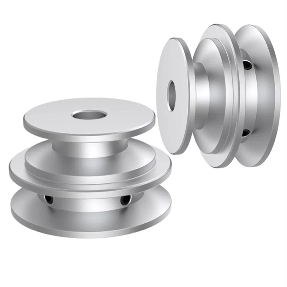 Aluminium Double Groove for O-Z V Belt Pulley Select Size 40mm, 50mm, 60mm OD