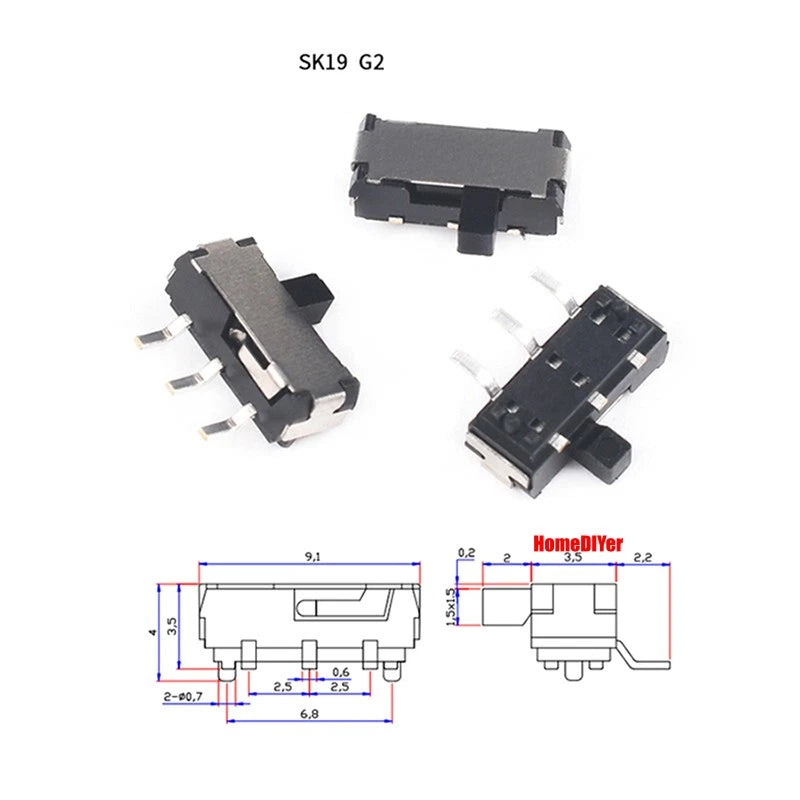 Miniature Slide Switch SS SK Series — 2/3 Position, 3–8 Pin Toggle Switches