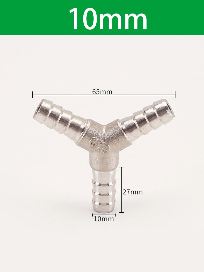Stainless Steel T Joiner Various Piece Fuel Hose Gas Joiner Tee Connector 6-41mm