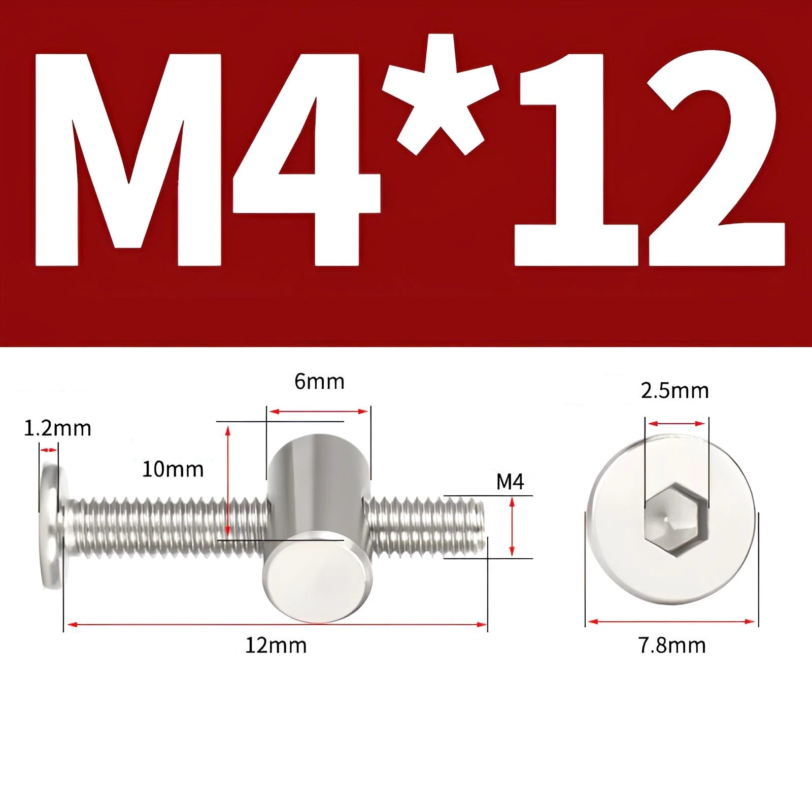 M4 M5 M6 M8 304 Stainless Steel Furniture Connecting Bolts with Barrel Nuts