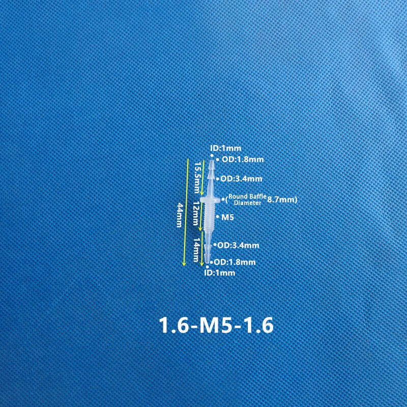 Bulkhead Straight Plastic Hose Connector with Nut — Barbed Thread Pipe Fitting