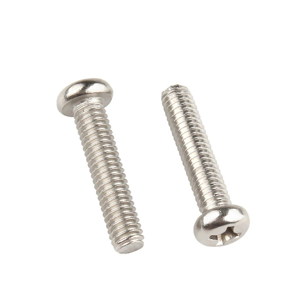 M1.2–M4 Phillips Pan Head Machine Screws – Nickel Plated Carbon Steel, DIN 7985, Fully Threaded