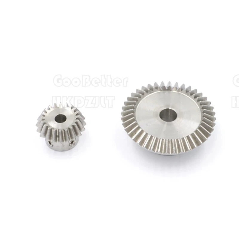 Bevel Gear 0.5 Module-0.8 Module 90° 1:2 Pairing 20-40 Teeth Stainless Steel