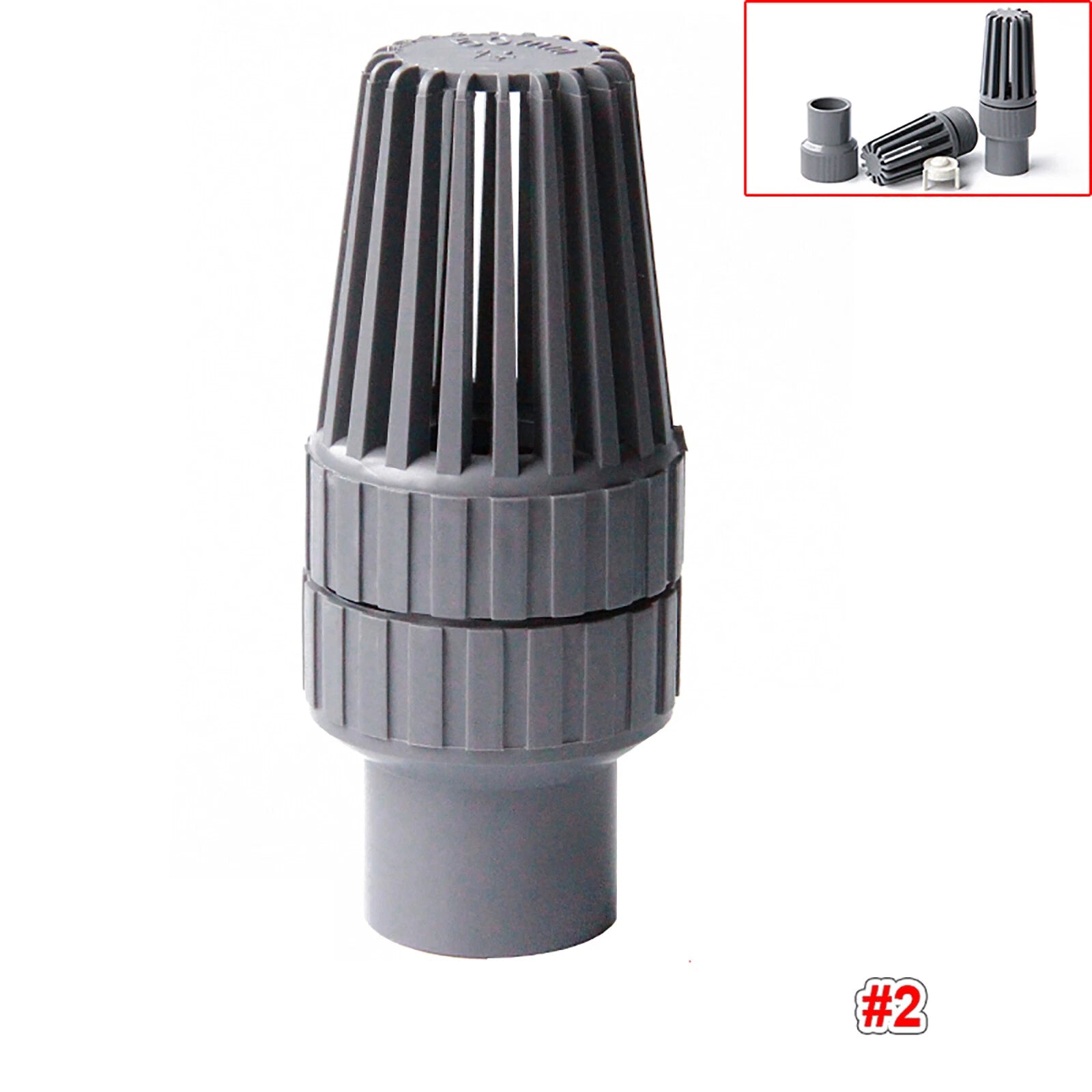 PVC Check Valve One Way Non-return Valve Water Adhesive Fittings Bottom Valves