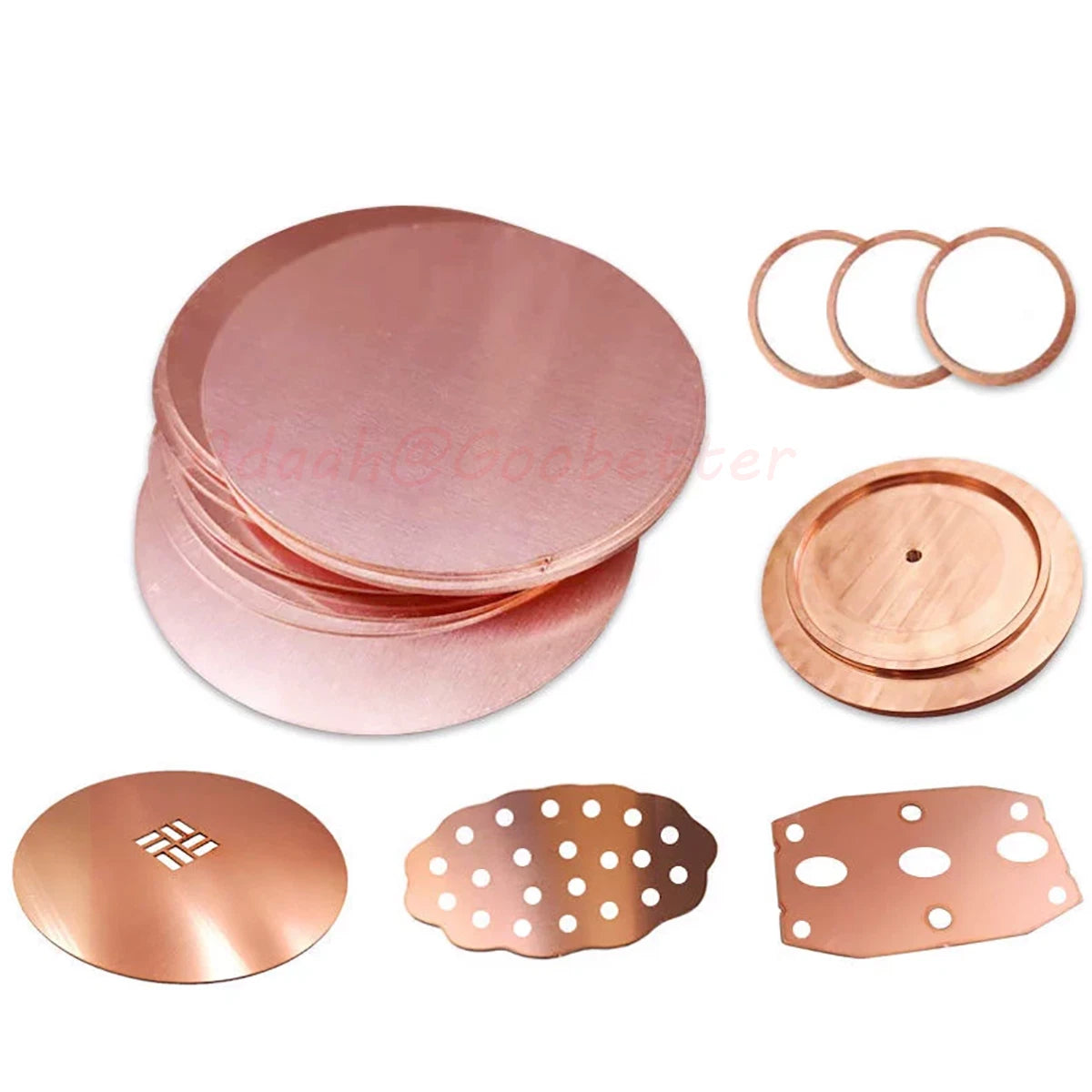 T2 Copper Discs Round Sheet Plate Dia 50mm-300mm Thick 0.3/0.4/0.5/0.6/0.8/1~3mm
