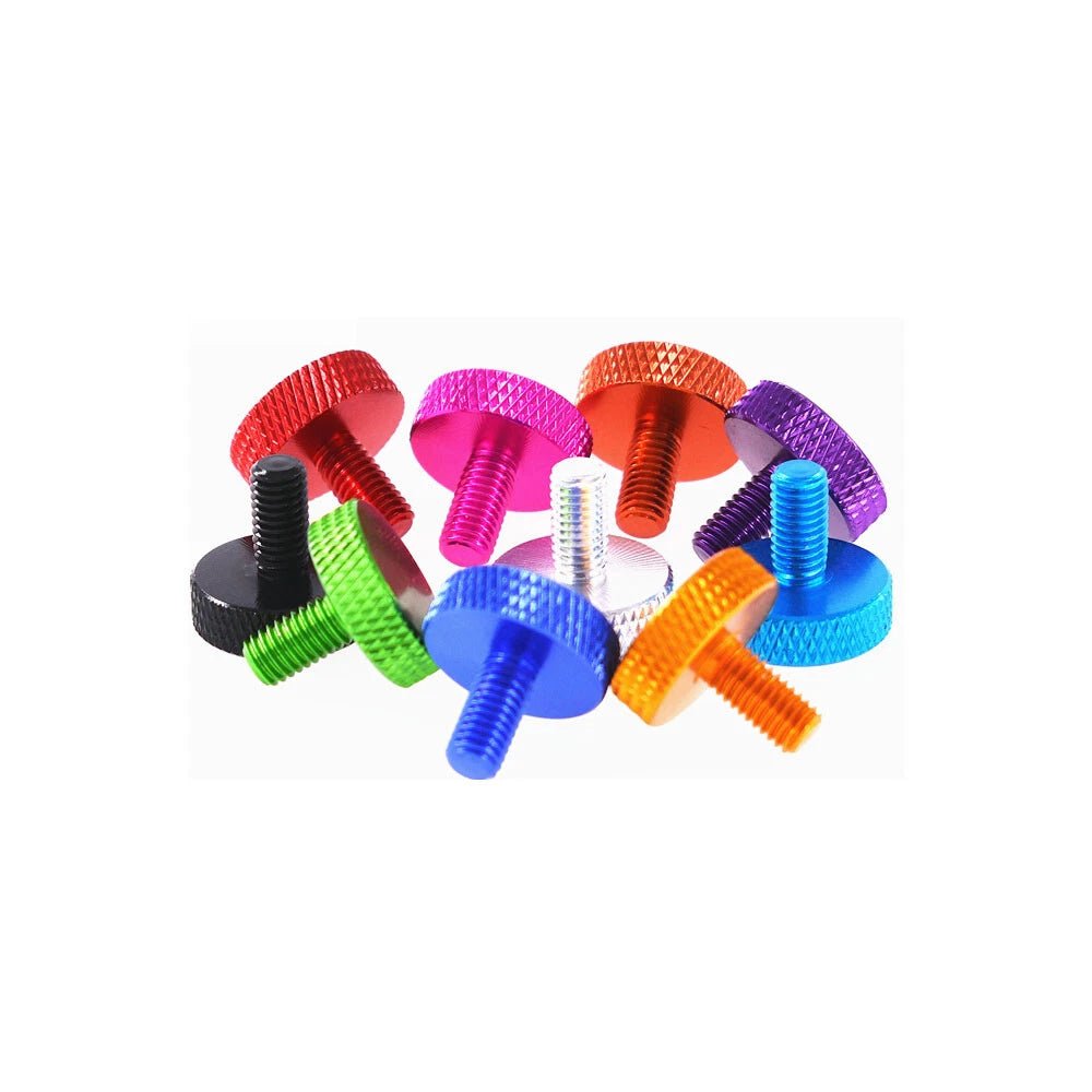 M3 / M5 Flat Head Thumb Screws – Knurled Hand Grip Knob Bolts for Computer Case (Aluminum, 10 Colors) - HomeDIYer