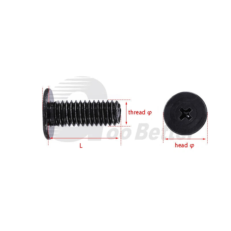 M4 Ultra Thin Flat Wafer Head Phillips Screws – Nickel or Black Zinc Plated, Carbon Steel (6–16mm Lengths)