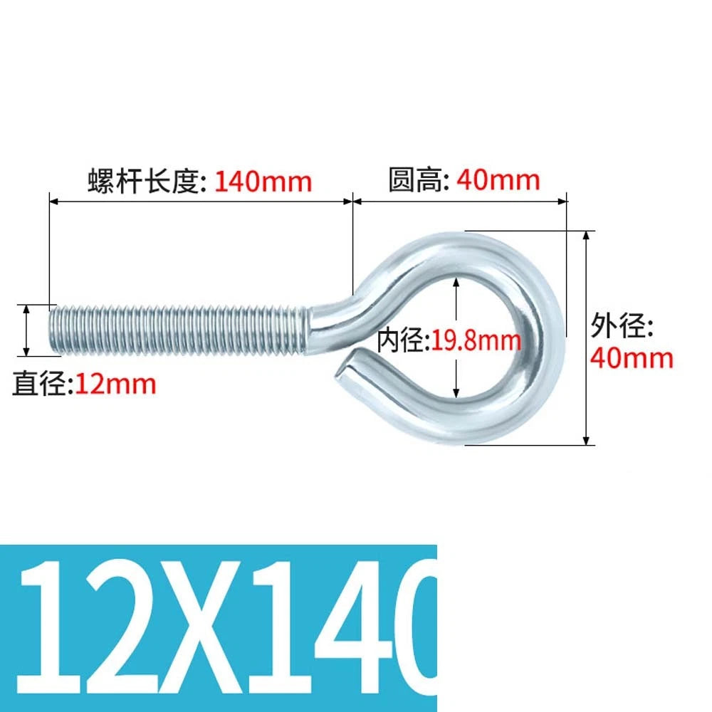 M3–M12 Galvanised Eye Screws | Metric Closed Eye Bolts & Threaded Ring Hooks