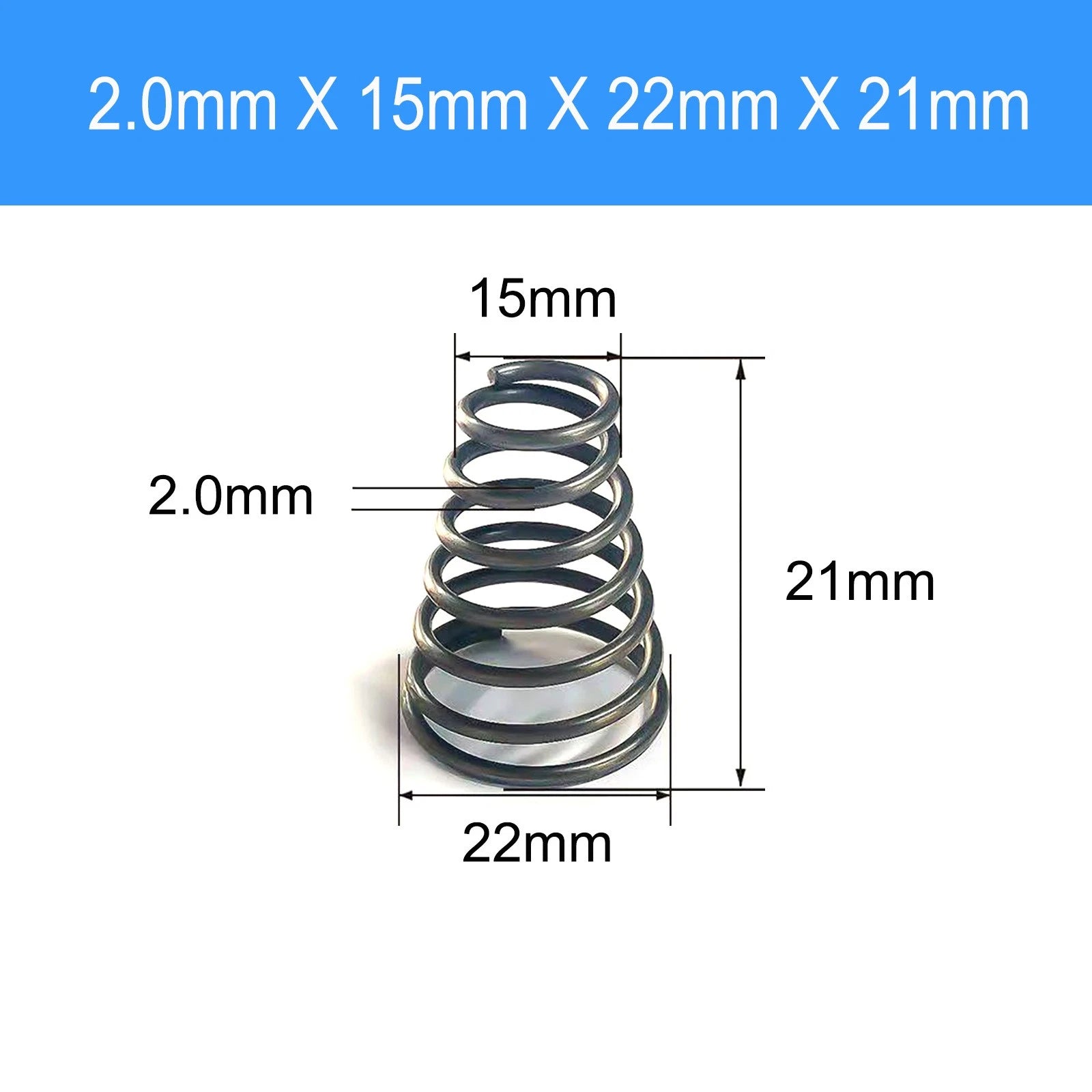 Conical Compression Spring Tapered Spring Steel Wire 0.2-3mm Heavy Duty Cone DIY
