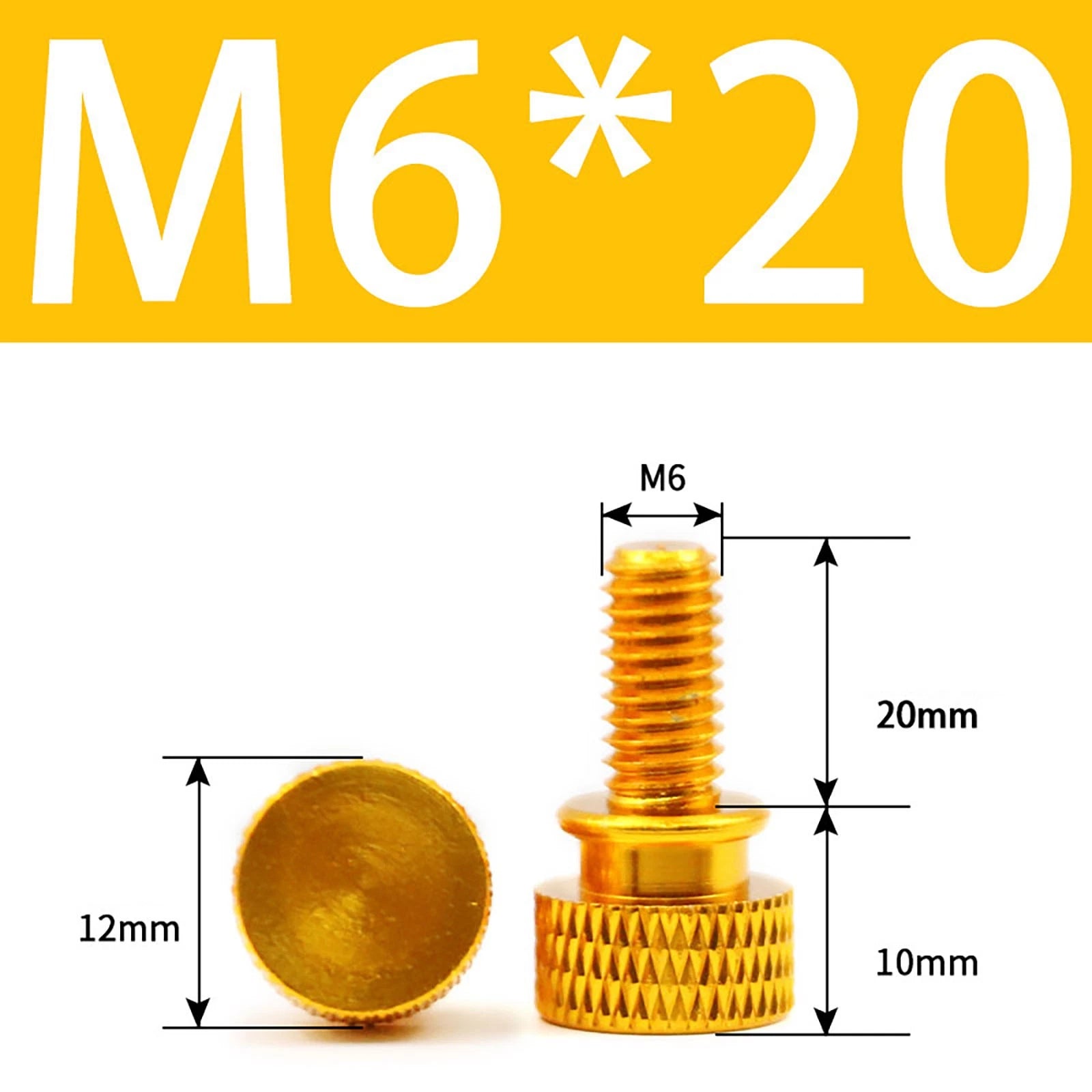Aluminum Thumb Screws M5 M6 Knurled Hand Bolts Anodized PC Case Hobby DIY Stock