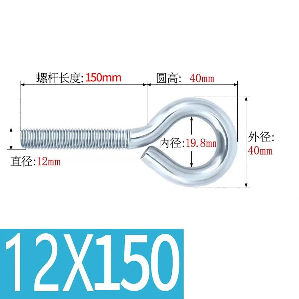 M3–M12 Galvanised Eye Screws | Metric Closed Eye Bolts & Threaded Ring Hooks