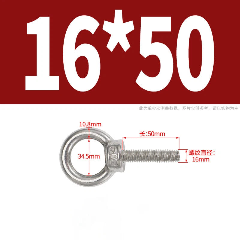 Lifting Eye Bolts A2 304 Stainless Steel M4 M5 M6 M8 M10 M12 M14 M16 M18 M20 M24