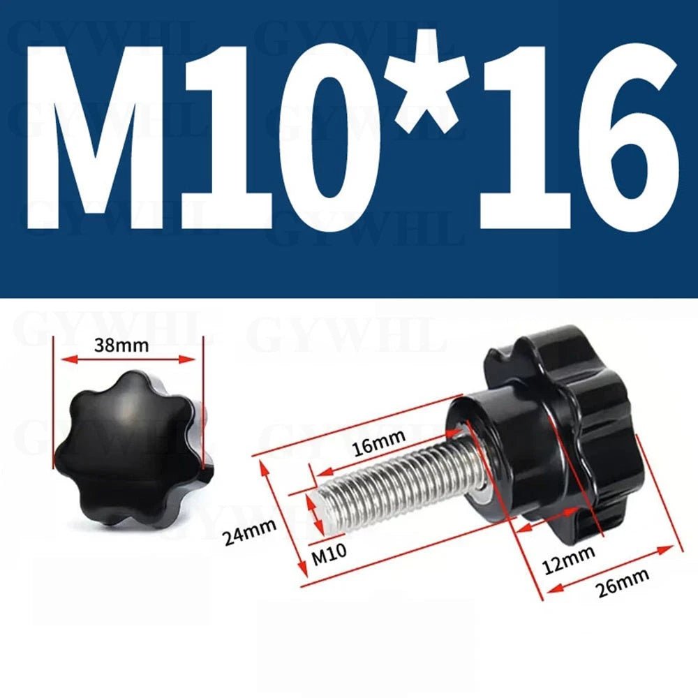 Star Bakelite Thumb Screws – Hand Clamping Knob Bolts, Stainless Steel Thread M3 to M12 - HomeDIYer