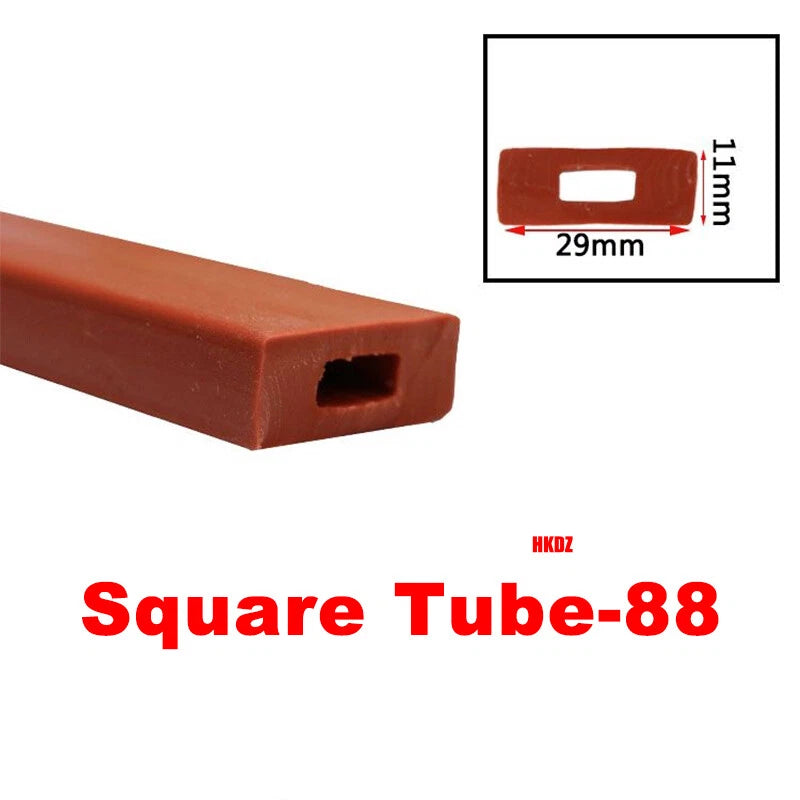 Square Silicone Rubber Hollow Tube Pipe Protector Seal Strips Width 2.5mm~108mm