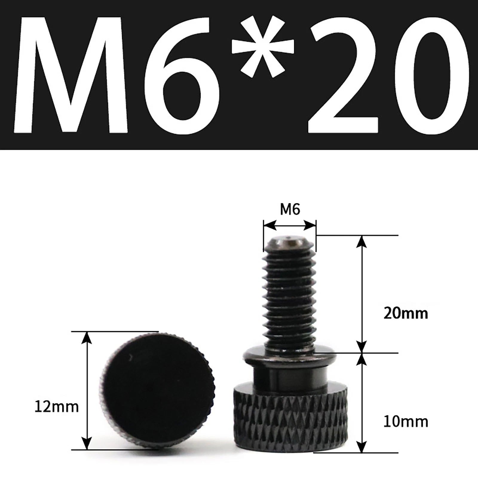 Aluminum Thumb Screws M5 M6 Knurled Hand Bolts Anodized PC Case Hobby DIY Stock