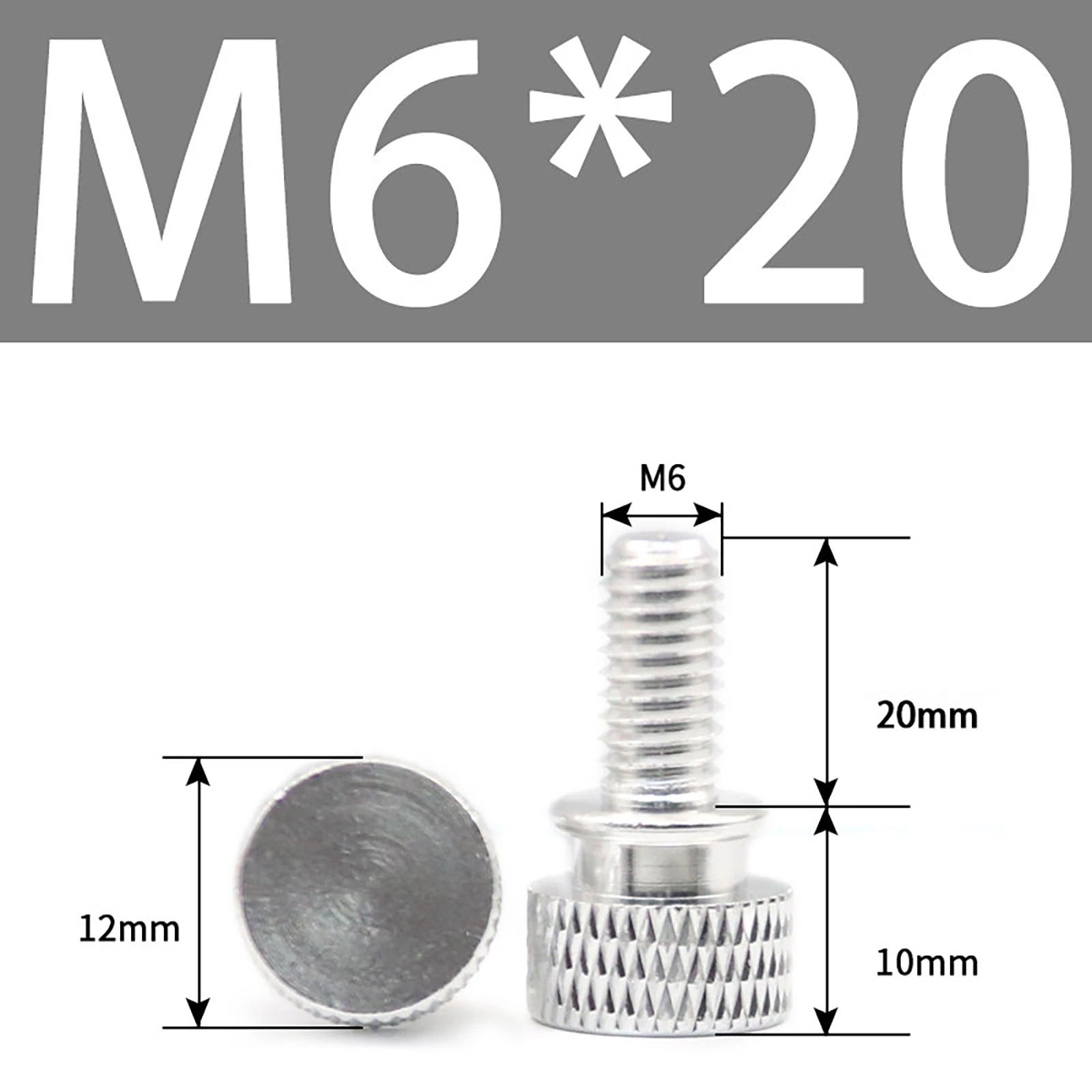Aluminum Thumb Screws M5 M6 Knurled Hand Bolts Anodized PC Case Hobby DIY Stock