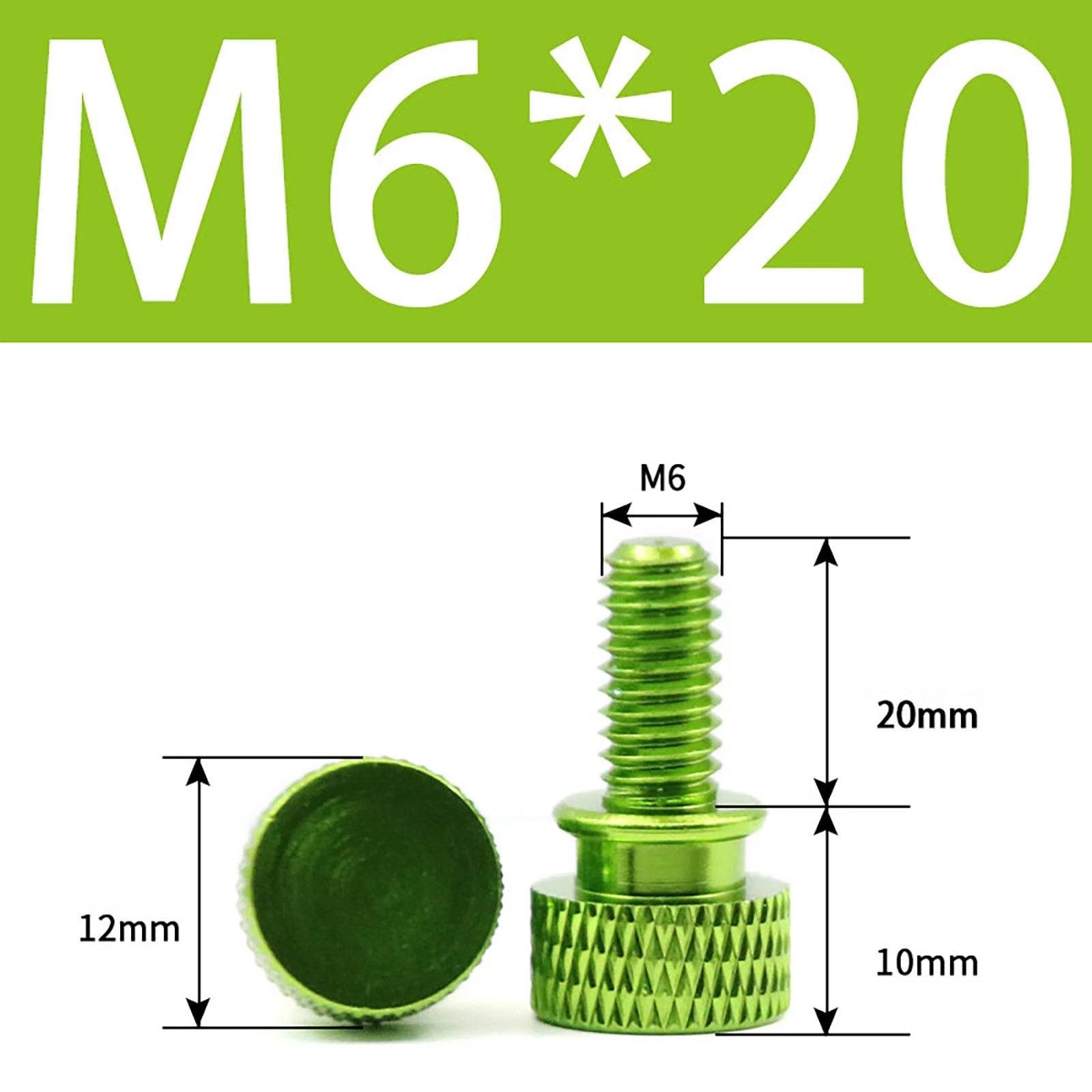 Aluminum Thumb Screws M5 M6 Knurled Hand Bolts Anodized PC Case Hobby DIY Stock