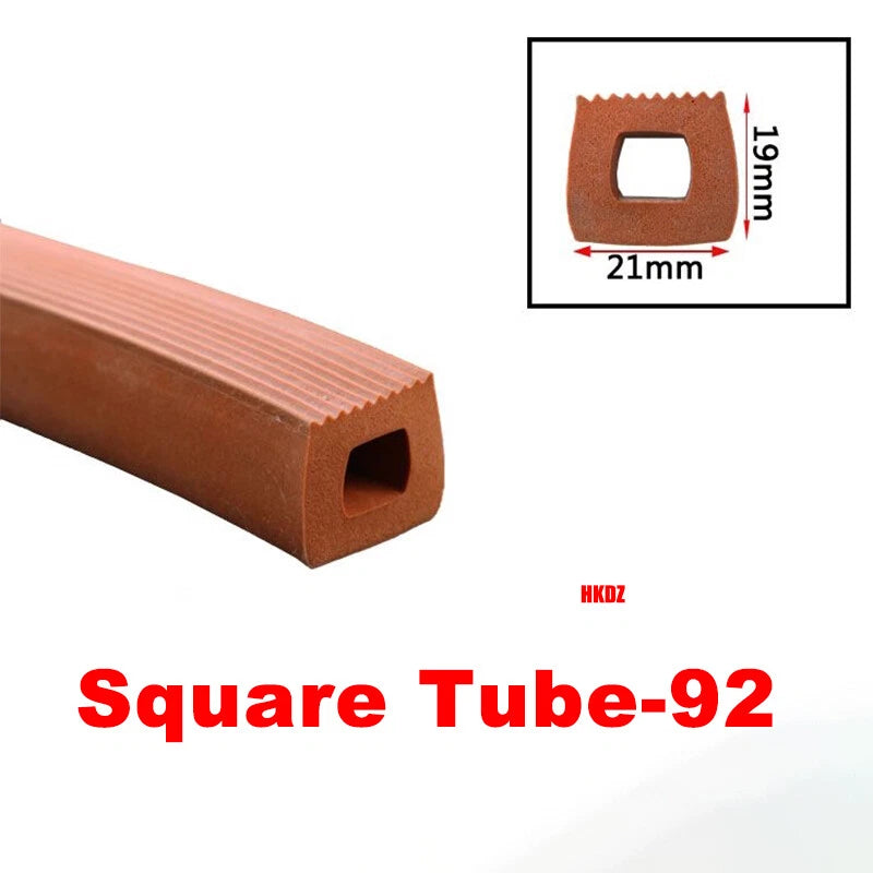 Square Silicone Rubber Hollow Tube Pipe Protector Seal Strips Width 2.5mm~108mm