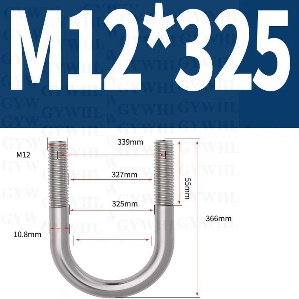 Marine Grade Round Bend U - Bolts — A2 & A4 Stainless Steel, M6 to M20 - HomeDIYer