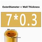 H62 Brass Round Tube Pipe Hollow Tube OD 0.8mm 0.9mm 1mm-30mm Length 200mm 500mm