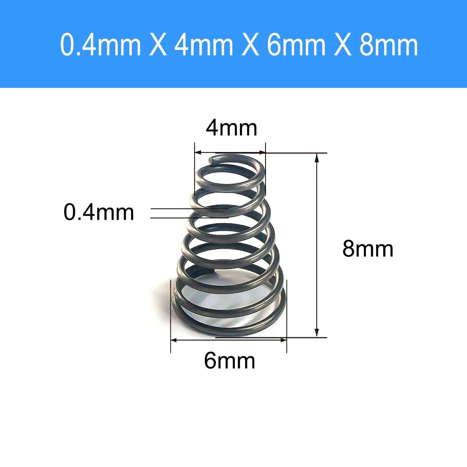 Conical Compression Spring Tapered Spring Steel Wire 0.2-3mm Heavy Duty Cone DIY