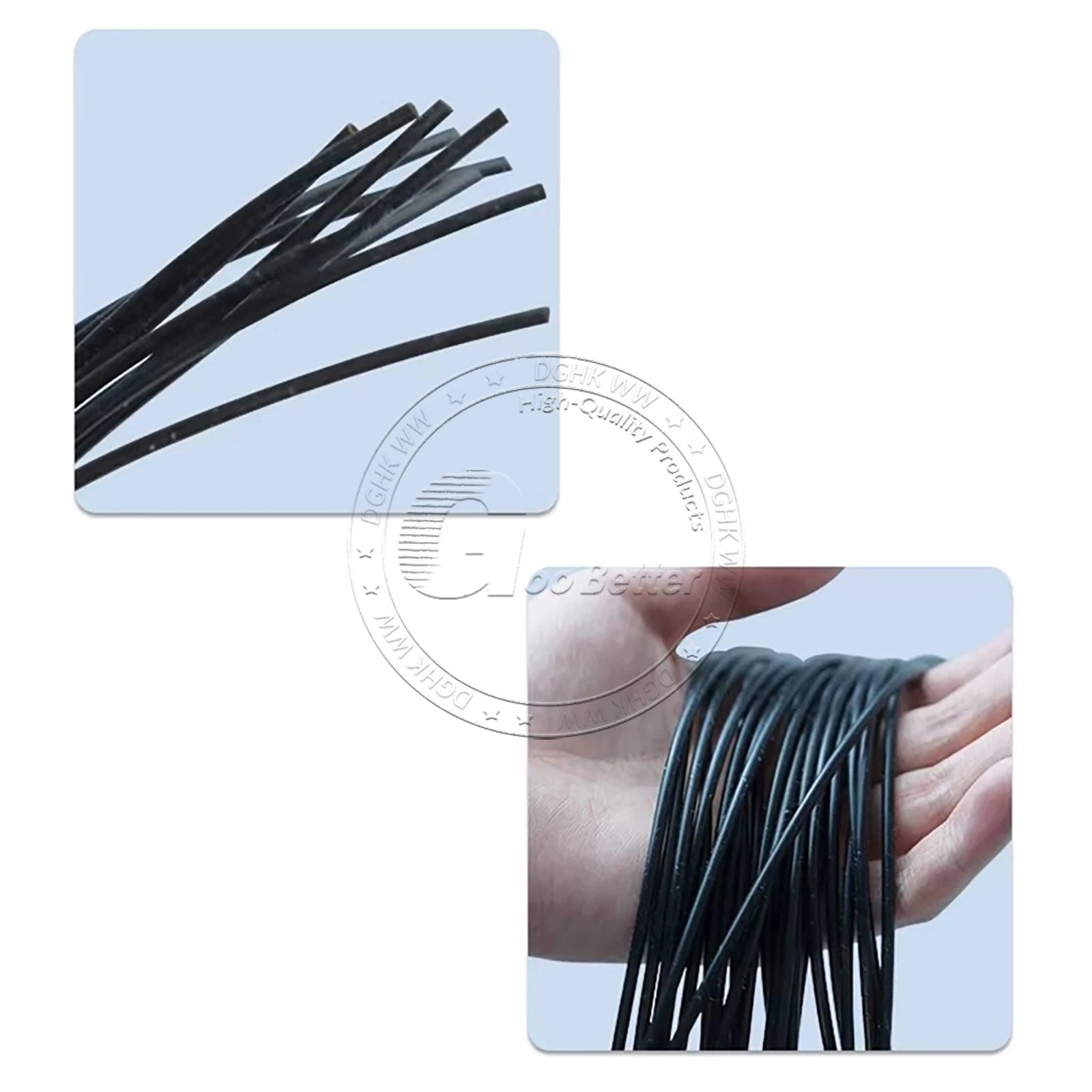 Black Food Grade Silicone Capillary Tube — ID 0.3mm to 4mm, Soft Rubber Hose, 10 Meter