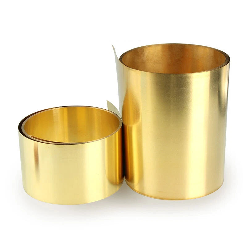 10-300x1000mm Brass Sheet Plate Cu Metal Foil Panel Strip Roll Thick 0.01mm-1mm