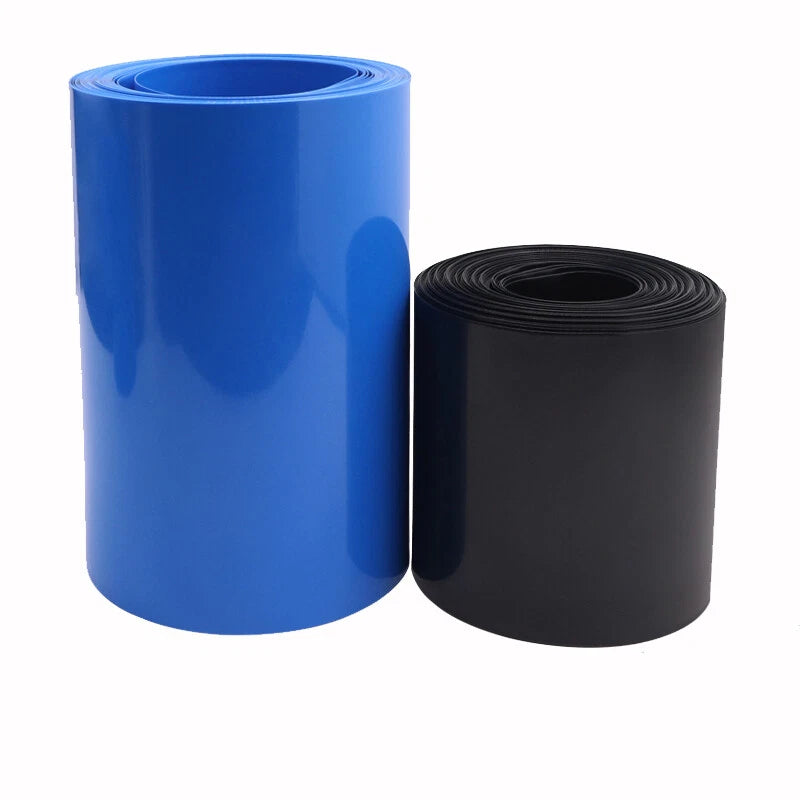 18650 PVC Heat Shrink Tubing for Single Battery — 200mm to 295mm Wide, 1M/5M/10M