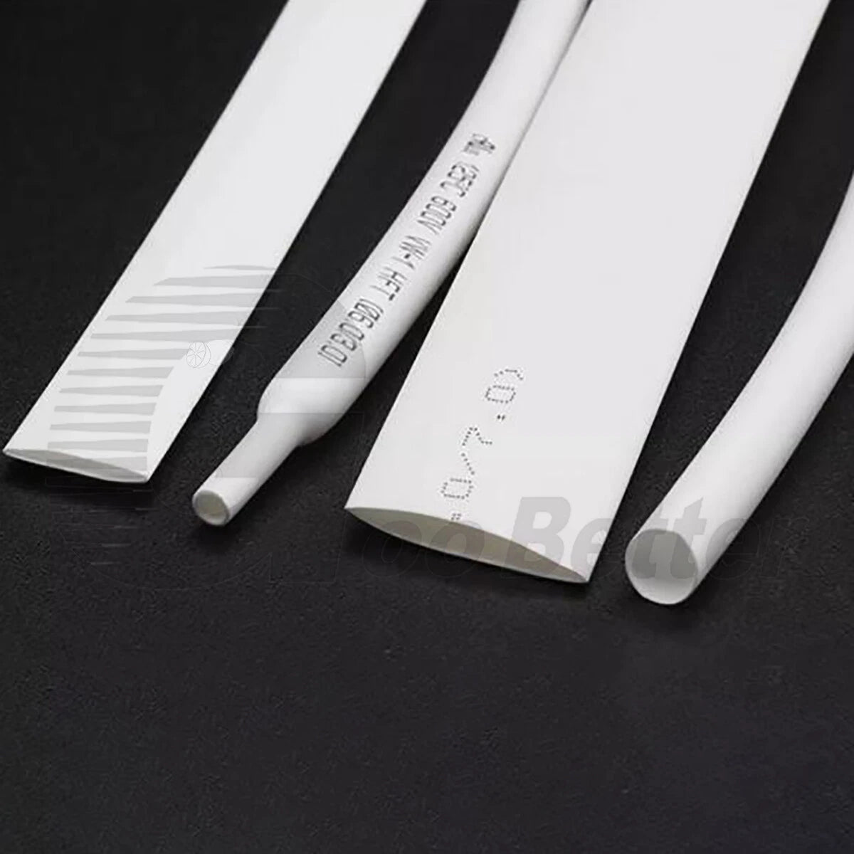 White Heat Shrink Tubing — 2:1 / 3:1 / 4:1 Ratio, Φ0.6mm–80mm, Wire & Cable Sleeving