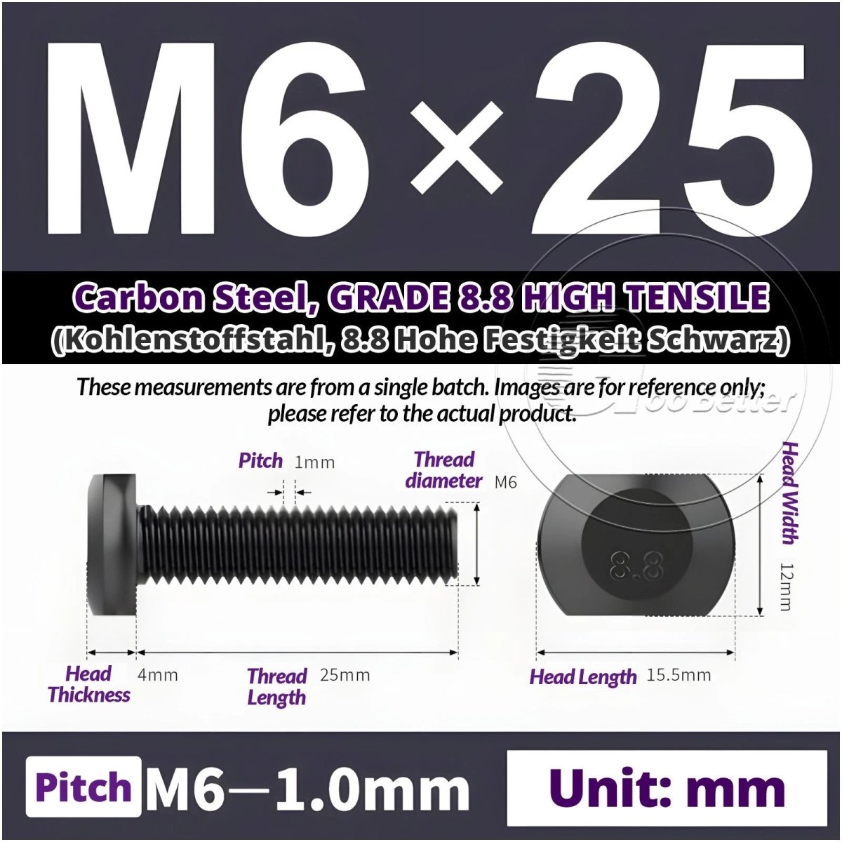 T - Slot Bolts M6 to M20 | Grade 8.8 High Tensile | T - Track Bolts 16mm–500mm - HomeDIYer