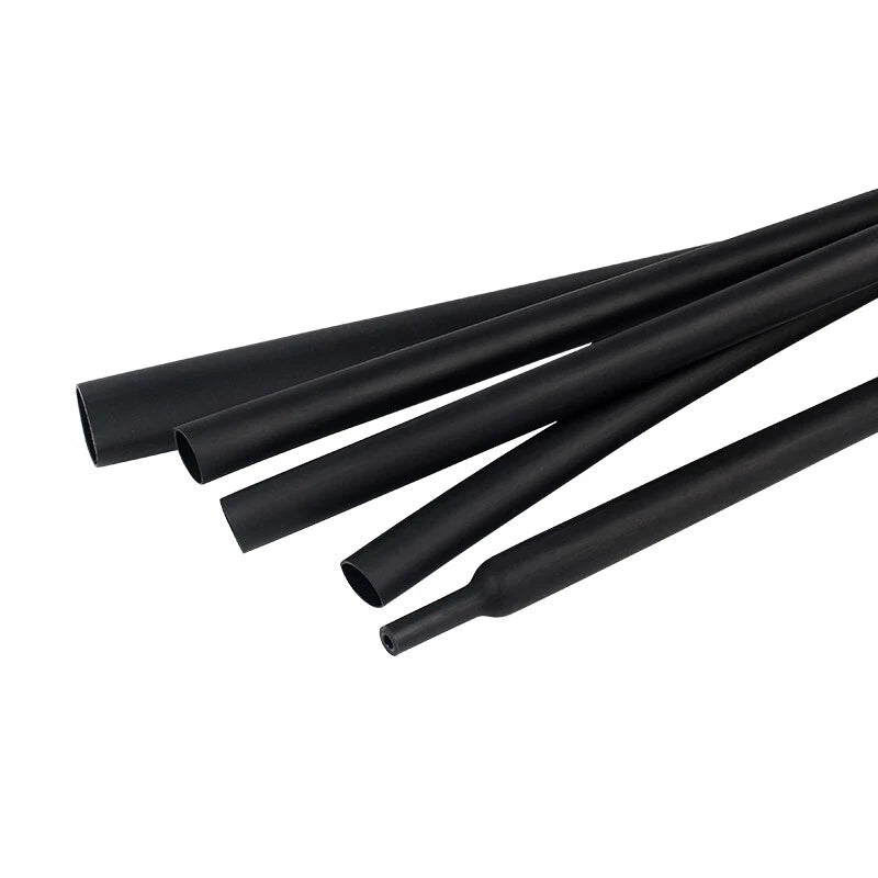 Black Heat Shrink Tubing – 2:1 / 3:1 / 4:1 Shrink Ratio, φ0.6mm–φ210mm, 1M / 5M / 10M
