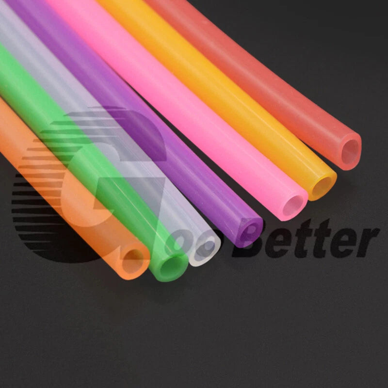 Coloured Food Grade Silicone Tube Hose Vacuum Tubing Pipe Soft Rubber ID 1-40mm