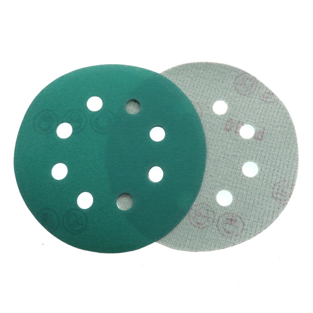 125mm Wet and Dry Sanding Disc 5'' Hook Loop 8 Hole Sandpaper Pad Orbital Sander