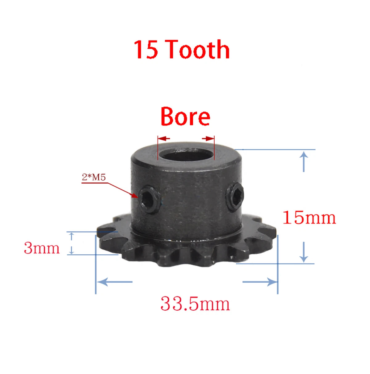 45# Steel 9 - 40 Tooth 04C Chain Drive Sprocket-Roller Chain-Chain Connector