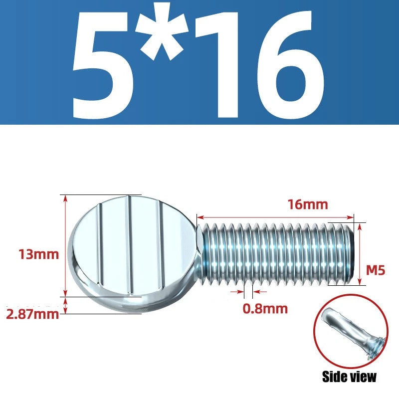 M5 M6 M8 Spade-head Thumb Screws Thumb Screw - Galvanized carbon steel