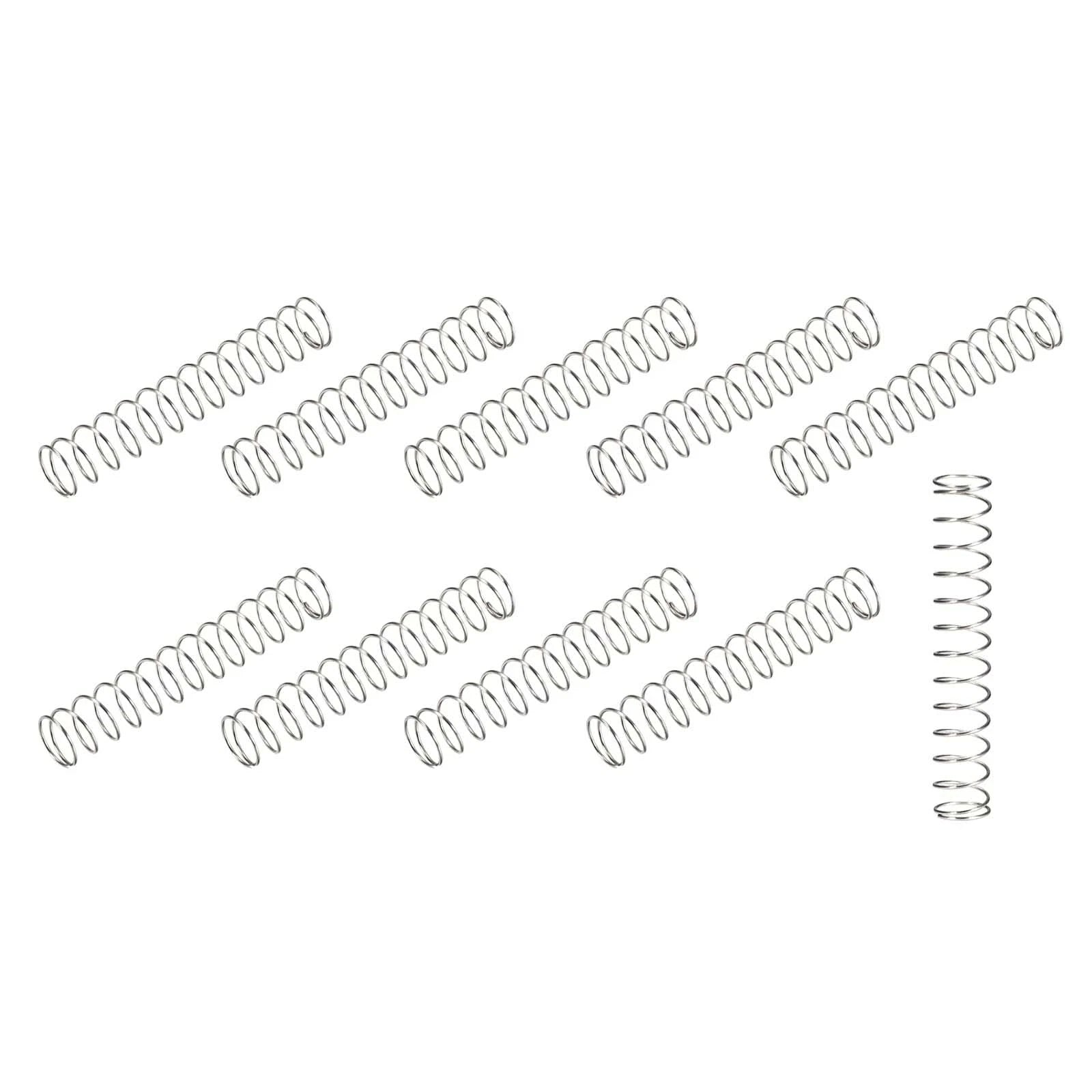 10Pcs 0.15mm WireDia 304 Stainles Steel Compression Spring Pressure Small Spring