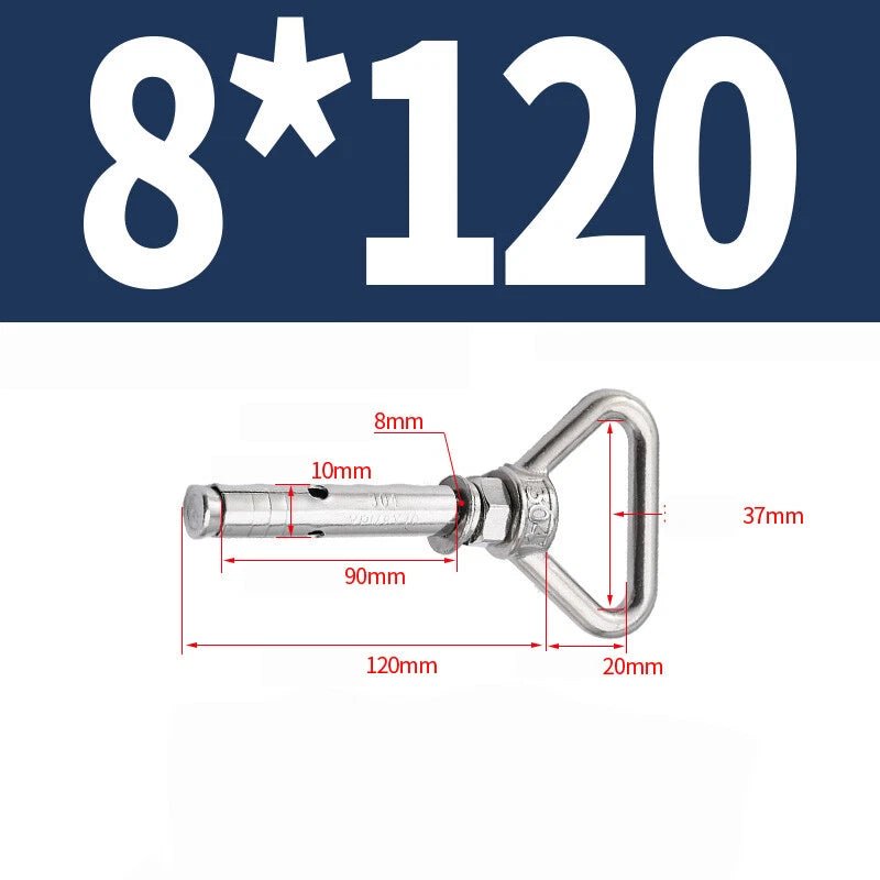 304 Stainless Steel Lifting Eye Ring Concrete Sleeve Anchor Bolts — M8 to M20 - HomeDIYer