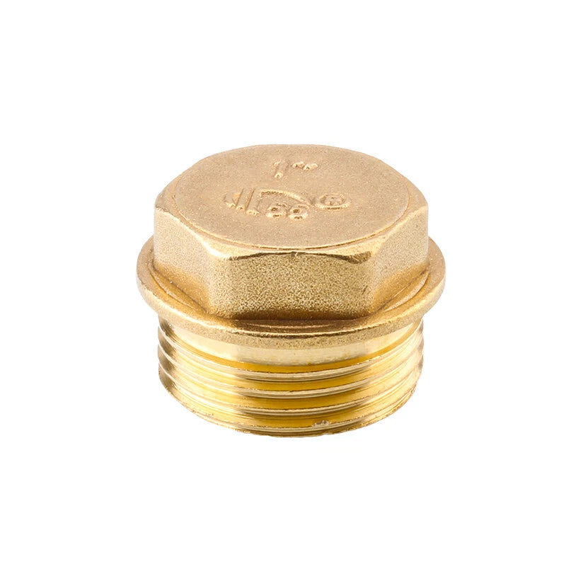 Brass BSP Blanking Cap Plug — 1/8" to 2" Male & Female Stop End with Washer