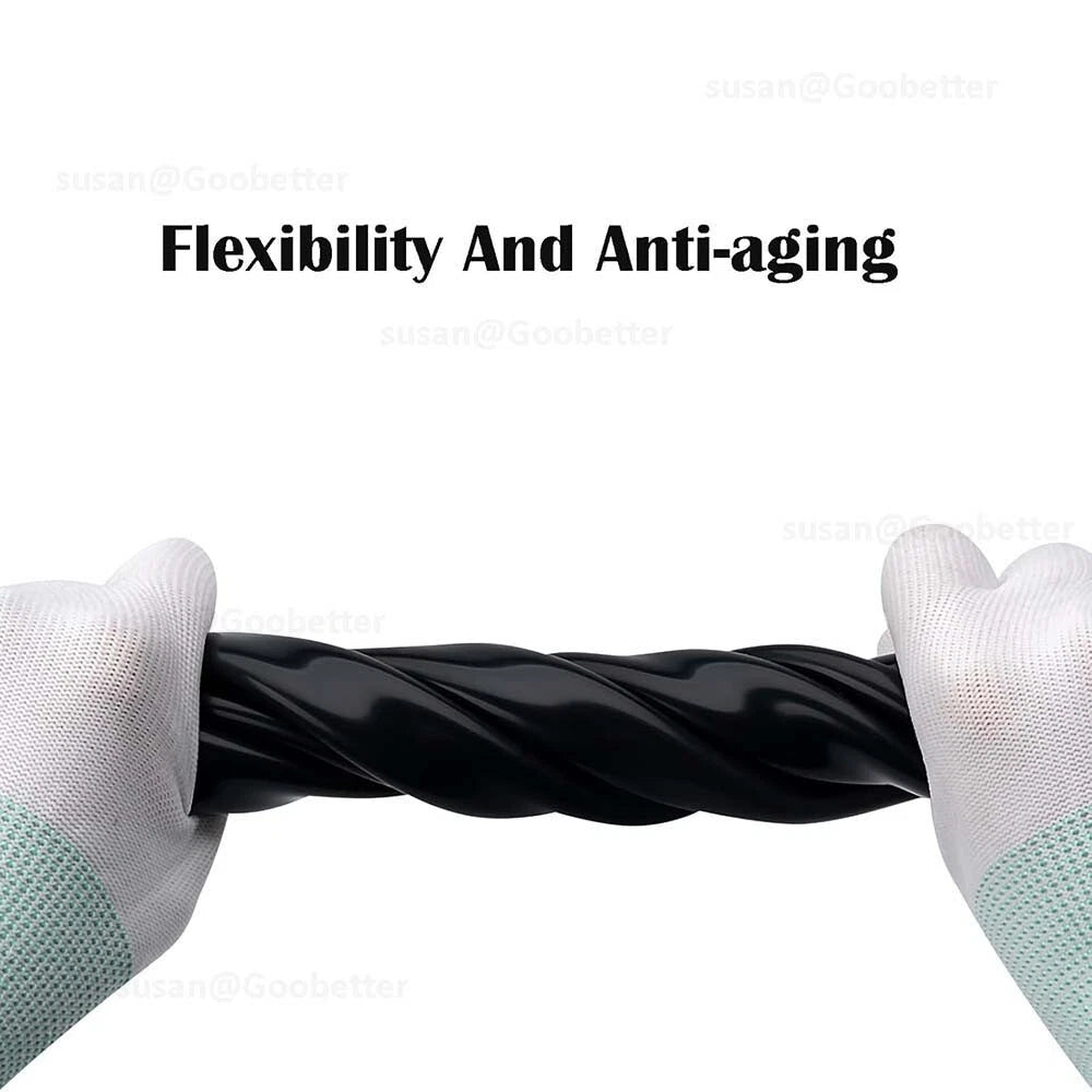 Silicone Hose Pipe Tube Water Air Black Rubber Tubing Tube ID 0.5mm to 38mm