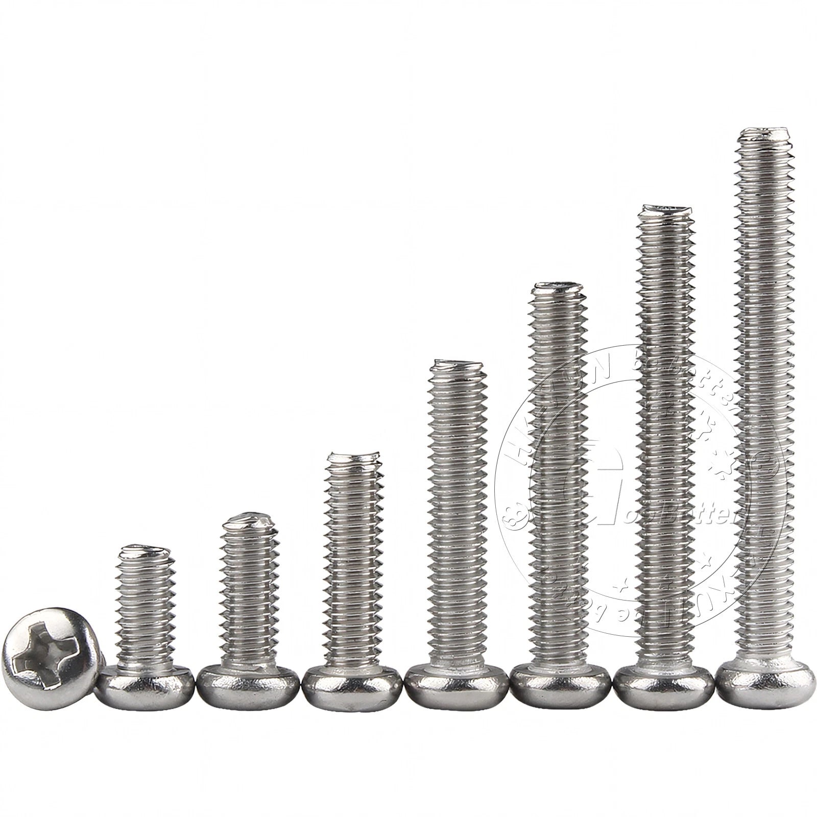 M3 M3.5 Phillips Pan Head Machine Screws – A2 Stainless Steel DIN 7985H (3–180mm Lengths)