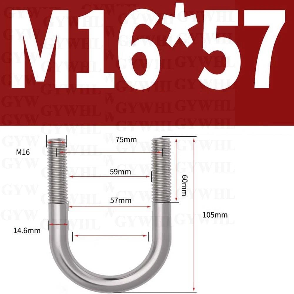 Marine Grade Round Bend U - Bolts — A2 & A4 Stainless Steel, M6 to M20 - HomeDIYer