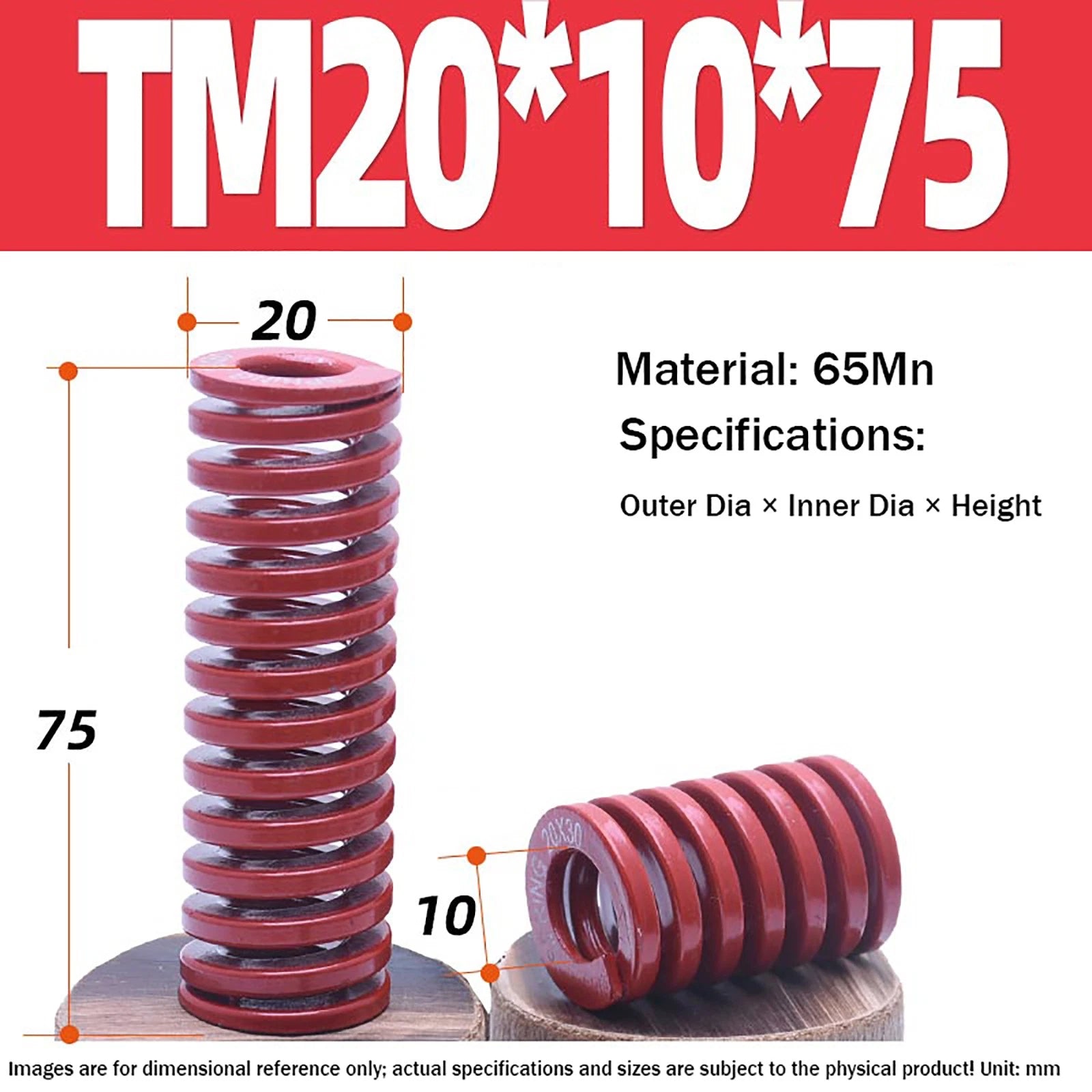 Heavy Load Duty Compression Die Spring, 8mm-50mm Diameter & Up To 400mm Long JIS