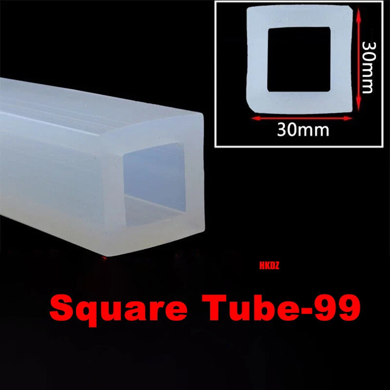 Square Silicone Rubber Hollow Tube Pipe Protector Seal Strips Width 2.5mm~108mm