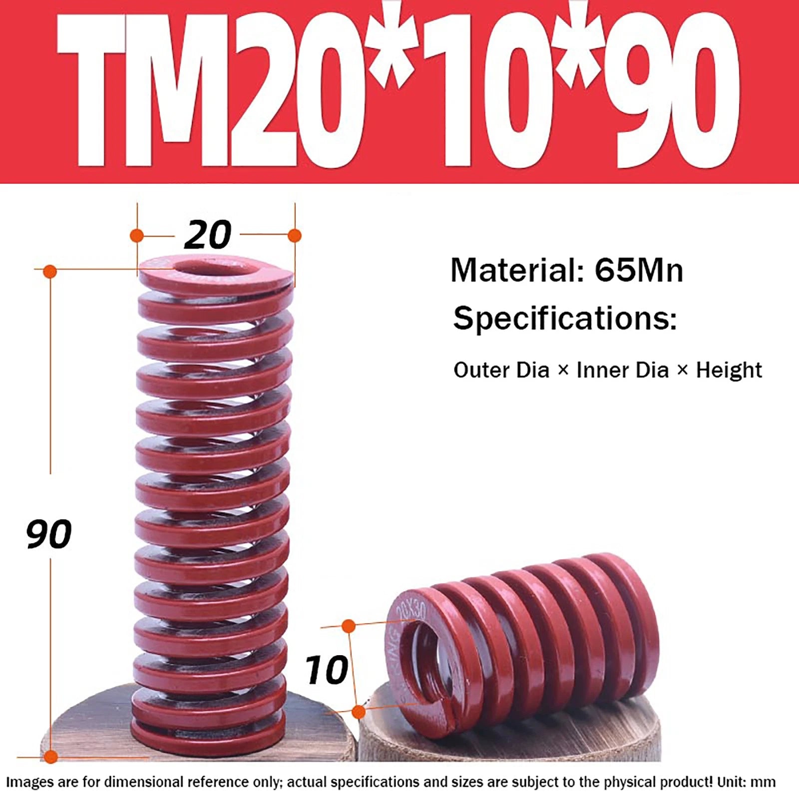Heavy Load Duty Compression Die Spring, 8mm-50mm Diameter & Up To 400mm Long JIS