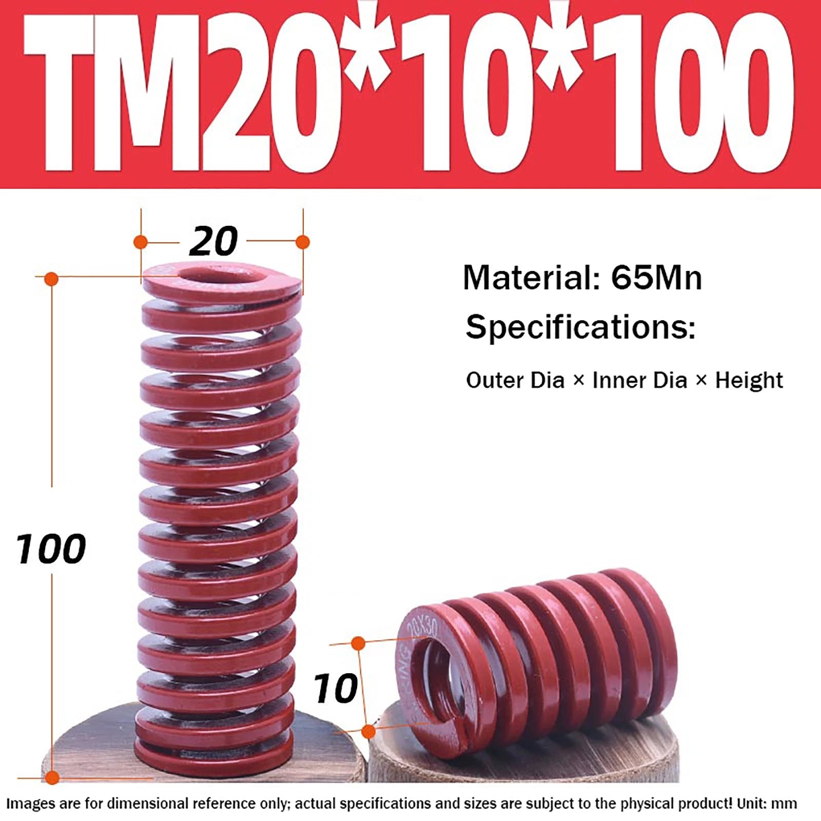 Heavy Load Duty Compression Die Spring, 8mm-50mm Diameter & Up To 400mm Long JIS