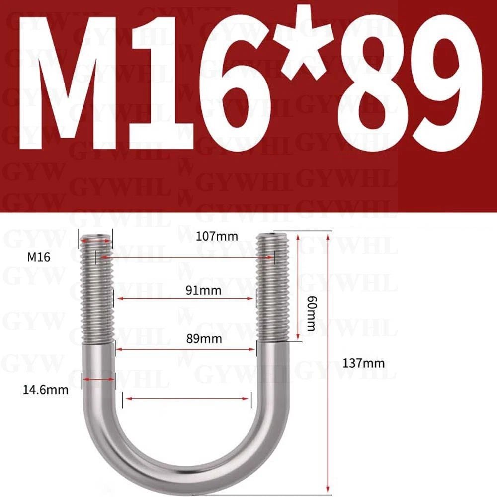 Marine Grade Round Bend U - Bolts — A2 & A4 Stainless Steel, M6 to M20 - HomeDIYer