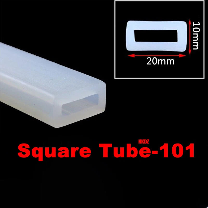 Square Silicone Rubber Hollow Tube Pipe Protector Seal Strips Width 2.5mm~108mm