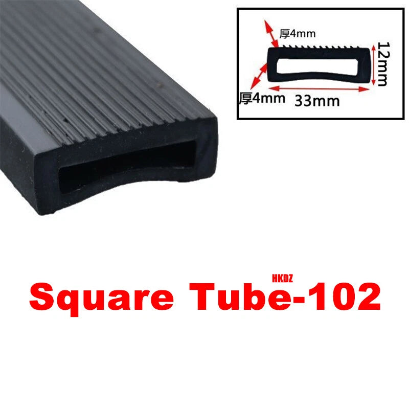 Square Silicone Rubber Hollow Tube Pipe Protector Seal Strips Width 2.5mm~108mm