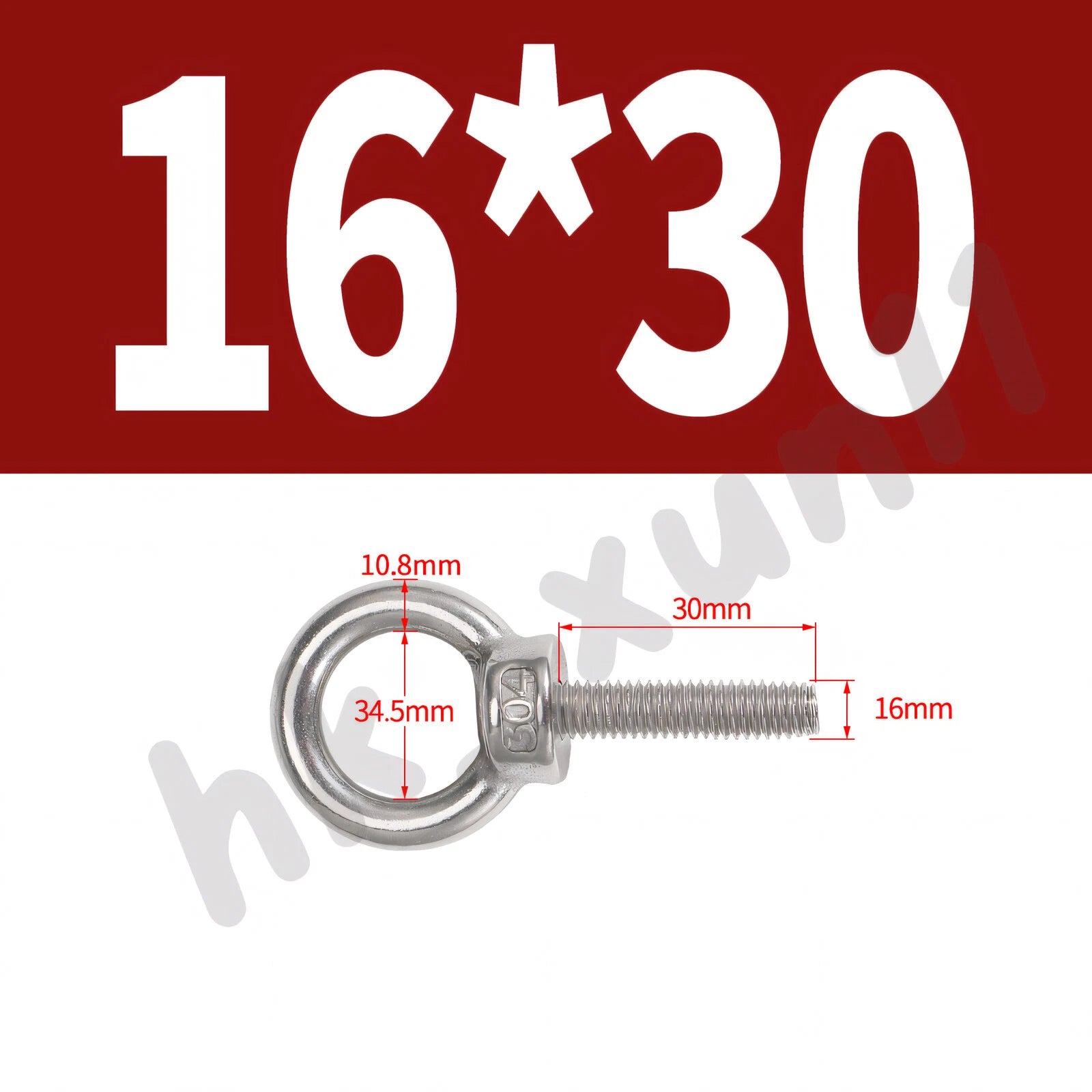 M3 M4 M5 M6 M8 M10 M12 TO M24 LIFTING EYE NUTS & BOLTS A2-304 STAINLESS STEEL