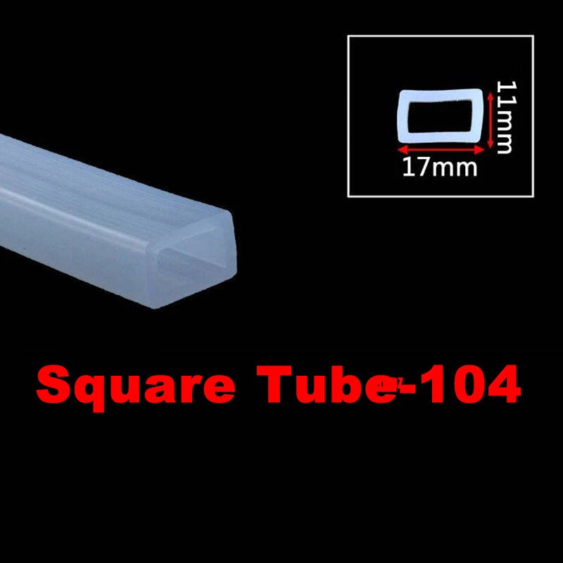Square Silicone Rubber Hollow Tube Pipe Protector Seal Strips Width 2.5mm~108mm